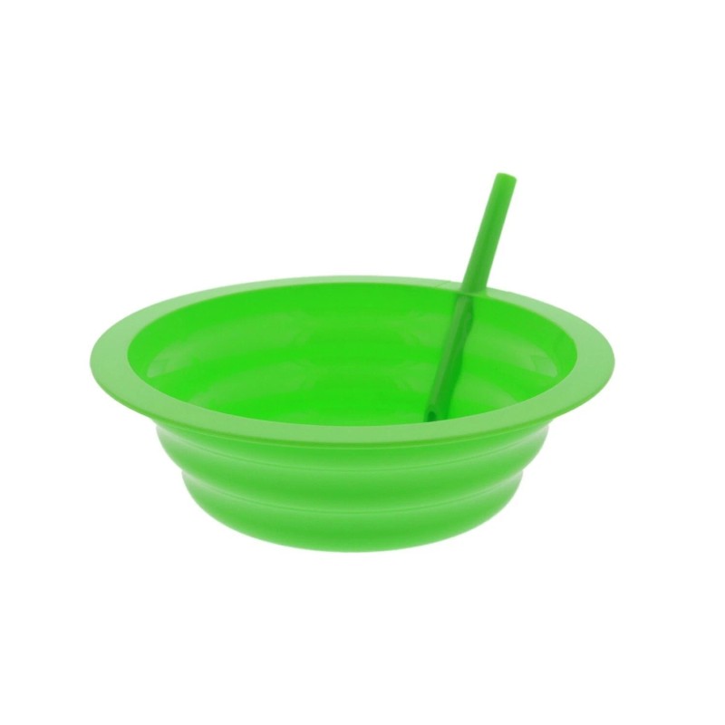 Arrow Sip-A-Bowl With Built In Straw, 22 Oz, Blue, Pink,