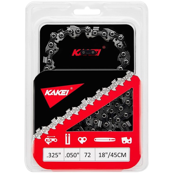 KAKEI Chainsaw Chain 18-Inch.050" Gauge, 0.325" Pitch, 72 Drive Links