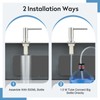 CREA Brushed Nickel Soap Dispenser for Kitchen Sink, Dish Bathroom