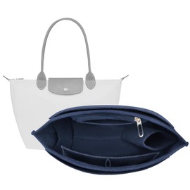 Vercord Purse Insert Organizers bag Felt Handbag Organizer Bag in Bag for Nylon Tote Bag Navyblue Small