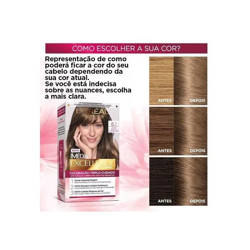 L'Oréal Tinte Imedia Excellence Loréal Creme Tono 6.1