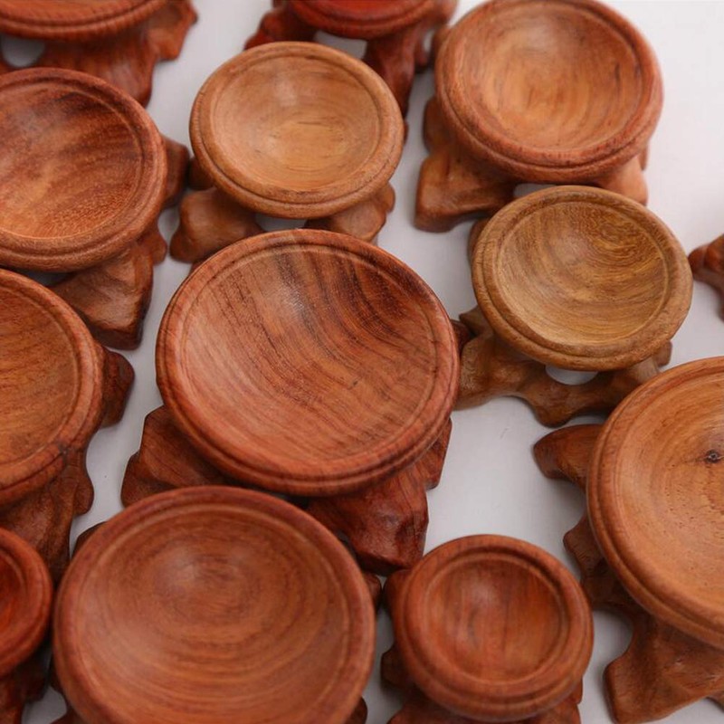 Wooden Crystal Ball Base, Solid Wood Base for Crystal Balls,