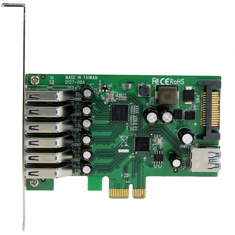 7 Port PCI Express USB 3.0 Card - Standard &