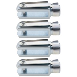 Be In Your Mind Pack of 4 M10 Clevis Long with Spring Pin Right Thread Air Cylinder Rod Clevis End Internal Thread Y Connector 72 mm Length