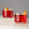 Viski Raye Crystal Negroni Glasses, Lowball Cocktail Glasses Premium Crystal
