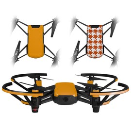 Skin Decal Wrap 2 Pack for DJI Ryze Tello Drone Solids Collection Orange Drone NOT Included