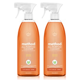 Method All-Purpose Cleaner Spray, Clementine, Perfect for Most Counters, Tiles, Stone, and More, 28 oz Spray Bottles, (Pack of 2)