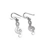 Pendientes Plata Ley 925m Largos Clave Sol [AB1385]