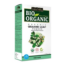 INDUS VALLEY 100% Organic Brahmi Powder | Bacopa monnieri for Hair Cleanser & Hair Care - (100g)