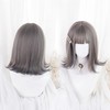 Eileen Gray Blue Wig, Natural Fluffy, Women's, Wig, Straight, Small