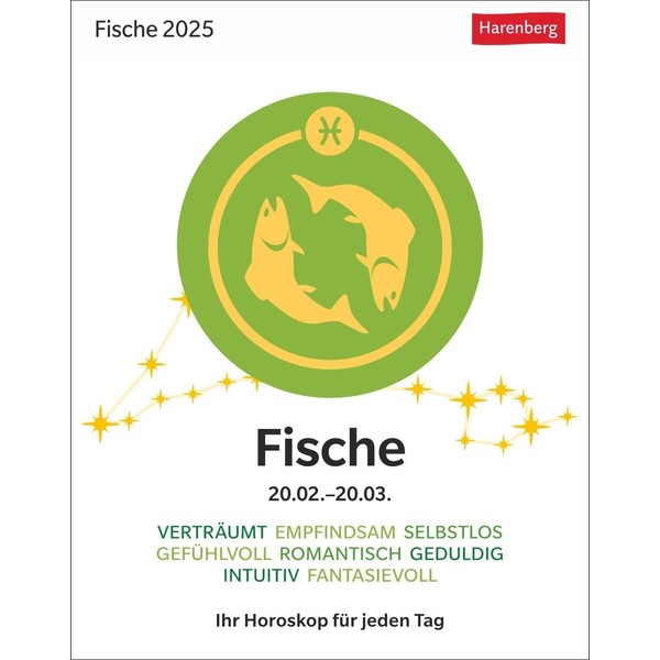 Pisces Zodiac Calendar 2025 – Daily Tear-off Calendar – Your