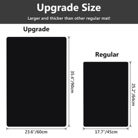 Gartful Extra Large Silicone Mats for Crafts, 35.4 x 23.6 inch Silicone Sheet, 1.8mm Thick Silicone Pad for Jewelry Casting Resin Mold, Nonstick Placemat, Countertop Protector, Counter Table, Black