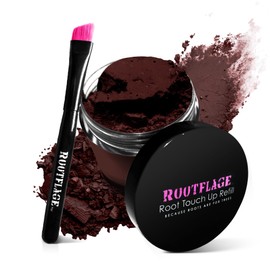 Rootflage Root Touch Up Powder - Temporary Color and Concealer for Thinning Hair with Brush Included, .31 oz (12 Merlot)