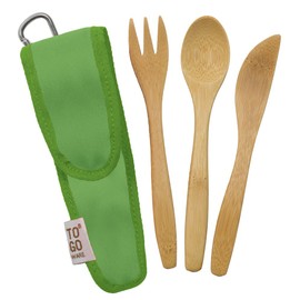 To-Go Ware (toxu-go-uxea) Kids Bamboo Cutlery Set , green