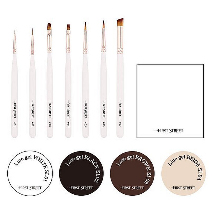 First Street Pulse Art Class Nail Brush Whole Gel Palette