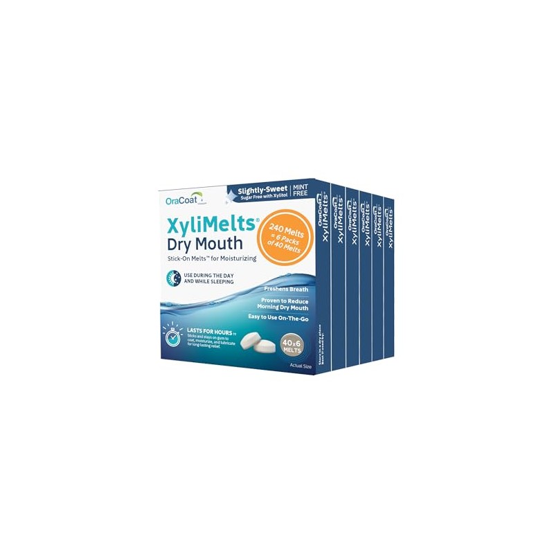 Oracoat XyliMelts for Dry Mouth - Mint-Free (240 discs) by