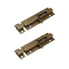 Quluxe 3 Inch Solid Cast Brass Barrel Bolt, Antique Brass