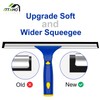 ITTAHO Squeegee for Window Cleaning,12" Squeegee and 11" Microfiber Scrubber