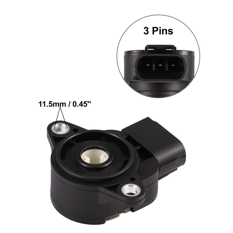 X AUTOHAUX Black Car Throttle Position Sensor Replacement ZJ01-18-911 for