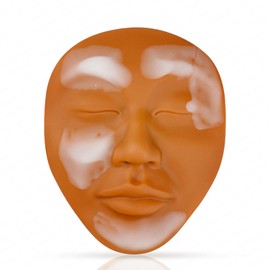 3D Vitiligo Skin Camouflage Tattoo Practice Face – Premium Silicone Full Face Practice Skin for Permanent Makeup, Perfect for Tattoo Artists and Beginners