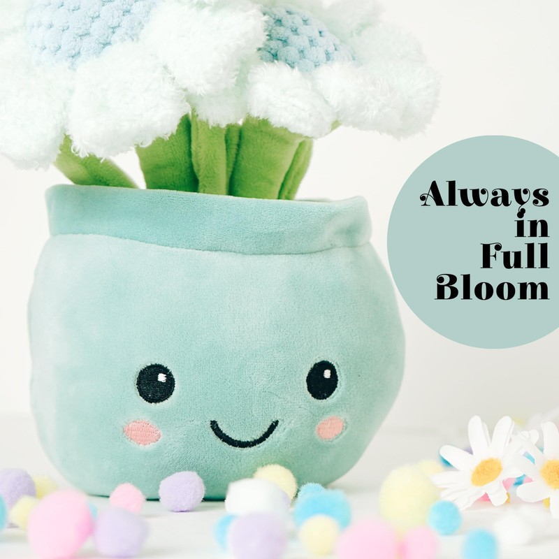 Deluxe Paws Daisy Plant Plush Toy Kawaii Plushie, 10" (Style