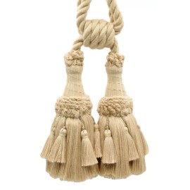 DÉCOPRO (TM) DECOPRO Tassel Tieback, Color# C03 - Light Gold Beige [Set of 4]