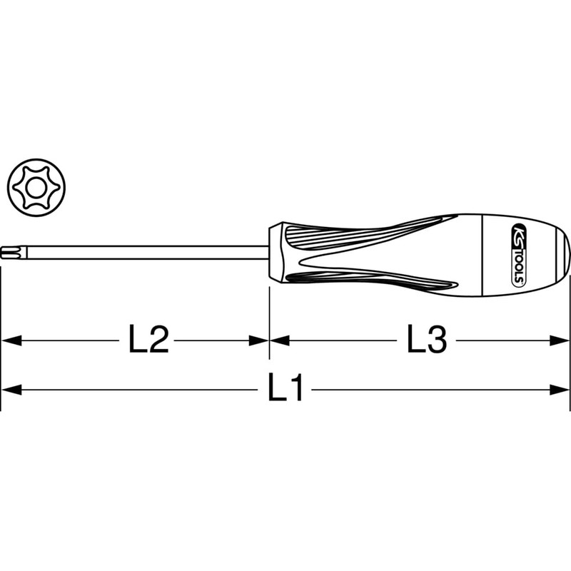 KS Tools 922.6073 Ultimate Drill Torx T10 Screwdriver 100 mm