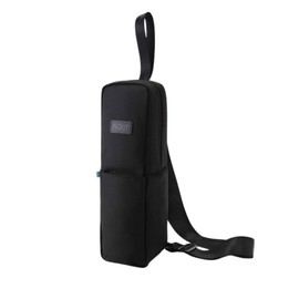 PackIt Freezable Wine Carrier, Black, with Adjustable Removable Crossbody Strap and Wristlet, ECOFREEZE+ Technology: Triple Layered Protection for Ultimate Cooling, Collapsible, Reusable, Zip Closure