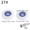Qikuver 27 mm Shower Door Rollers, Pack of 4 Shower
