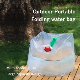 ningzhi Camping Water Container 10L Collapsible Water Canteen with Tap Large Capacity Foldable Water Carrier with Handle Square Water Bucket for Outdoor Camping Hiking Climbing Emergency Survival