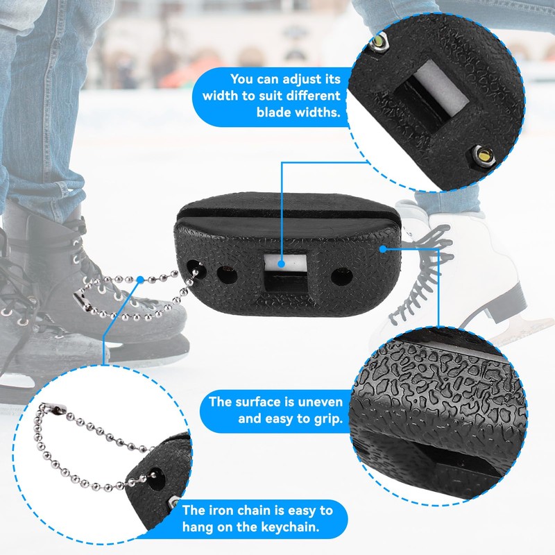 Hapivida Ice Skate Sharpener, Portable Adjustable Handheld Blade Sharpener Tool