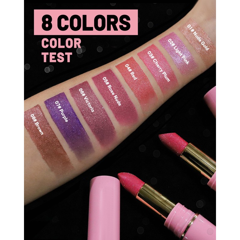Sequin Lipstick Metallic Lipstick Shiny Long Lasting Shiny Diamond Lip