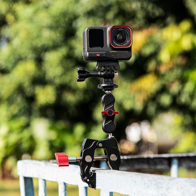 Laroal Action Camera Super Clamp Multi-Functional Ball Head Clamp Magic