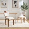 Elegant Farmhouse Accent Cane Solid Wood Leg Chenille Fabric Upholstered