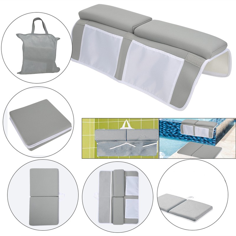 Neoprene Light Gray Rectangle Outdoor Swimming Kneeler Pad Indoor Bathroom