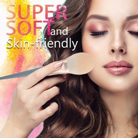 10-Piece Makeup Brush Set, Professional Make-Up Brush, Premium Synthetic Brush Set, Make-Up, Powder Cream, Foundation Eyeshadow, Blush, Eyeshadow, Cosmetic Brush with Cosmetic Bag (Blue)