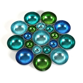 Handmade Tea Light Holder Decorative Bowl Advent Decoration up to 10 Tea Lights Living Room Table Decoration Flower Bowl Vintage Style Blue Green Turquoise Silver Marino 54298-20