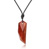 Coai Tiger’s Eye Wolf Fang Necklace, red