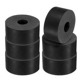 PATIKIL Multi Purpose Rubber Spacer, 6 Pcs 1.6"OD 0.47"ID 0.8"Thickness Neoprene Round Anti-Vibration Isolation Pads Isolator Rubber Bushings Spacer Washer for HVAC Bolts Car Accessories