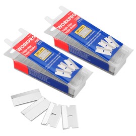 WORKPRO 200-Pack Single Razor Edge Blades, Industrial Scraper Razor Blades, High Carbon Steel One Edge Razor Blades