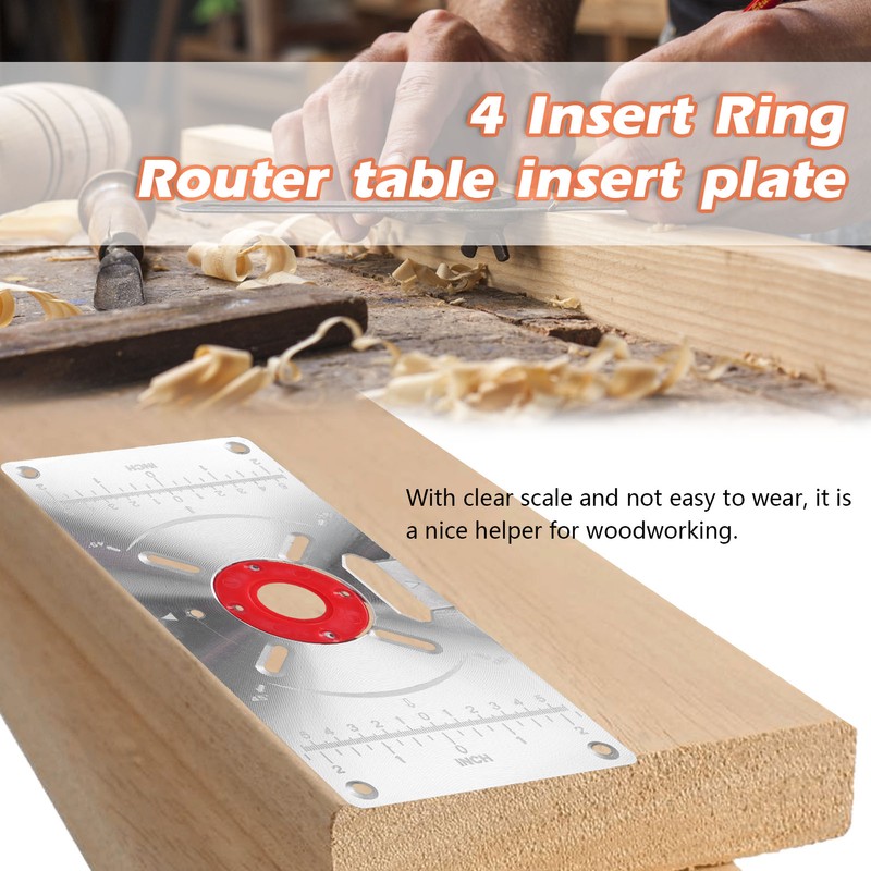 Router Table Insert Plate Aluminum Trimming Machine Engraving Flip Board