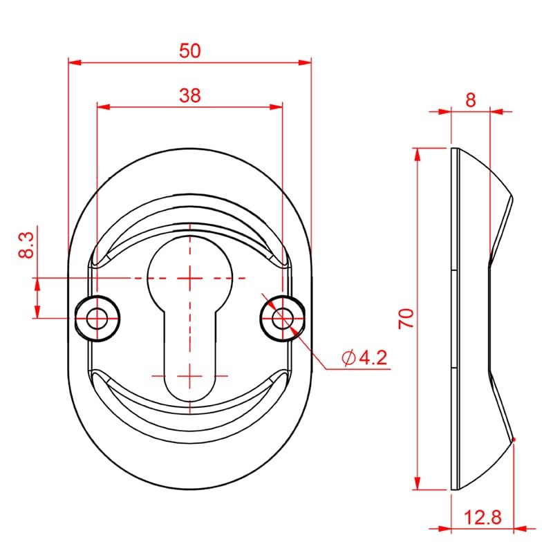 Ultion Sweet Escutcheon Keyhole Cover - Matching Door Furniture Available