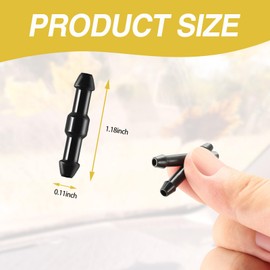 20PCS Universal Windshield Washer Hose Connectors, 2-Way I-Type Wiper Hose Adapters for Car Windshield Washer Nozzles