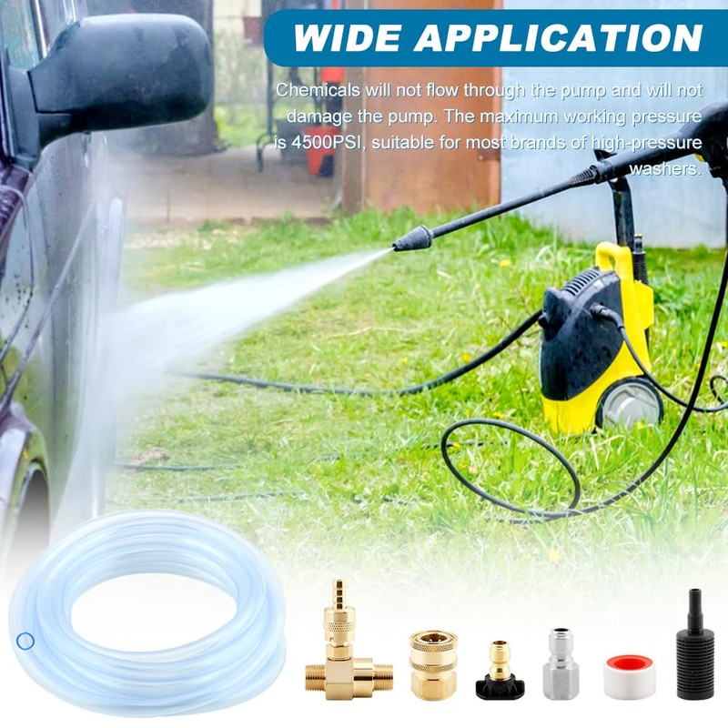BNYTXV Downstream Injector for Pressure Washer, Adjustable Power Washer Soap