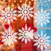 SULOLI Glitter Snowflake Hanging Decorations(White)
