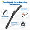 HRSNO 26"+20" Windshield Wipers With 12" Rear Wiper Blade Sets