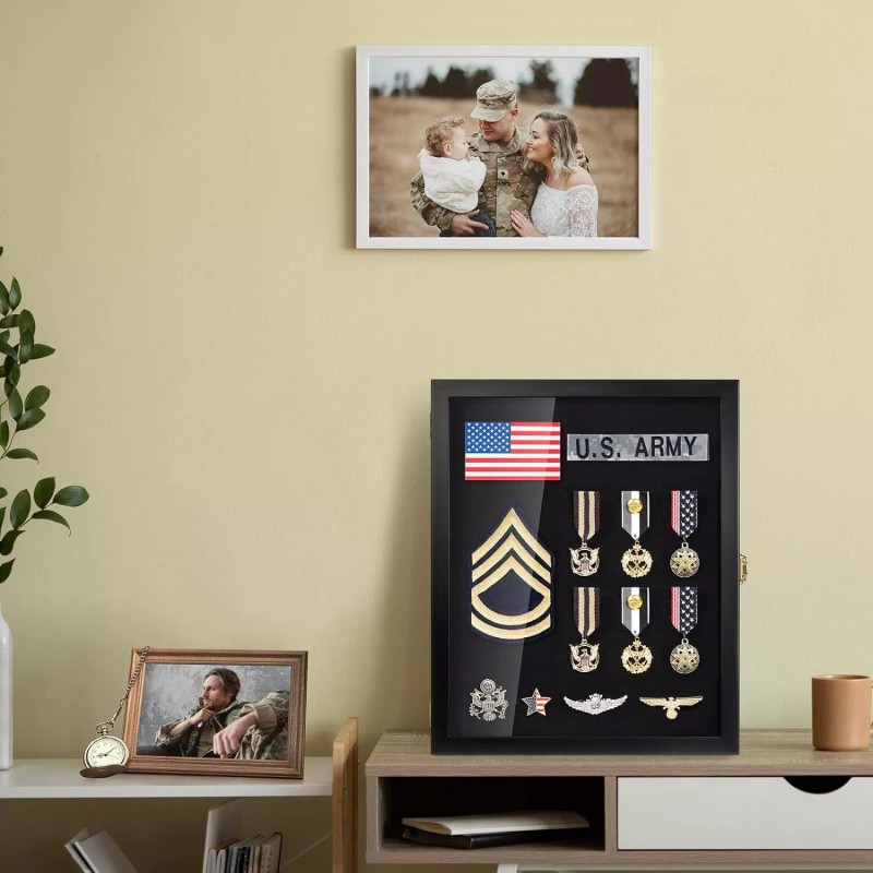 11x14 Pin Display Case for Military Badges, Medals, Patches &