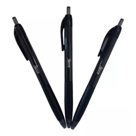 Boligrafo Bolígrafo Retráctil Punto Medio Color Negro 60pz