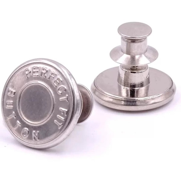 20-Pack Metal Adjustable Jeans Buttons | No Sew Pants Extension