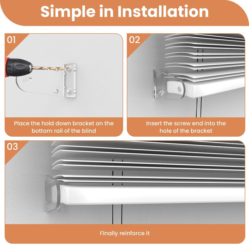 12 Pcs 2 Inch Hold Down Brackets, Clear Color Plastic